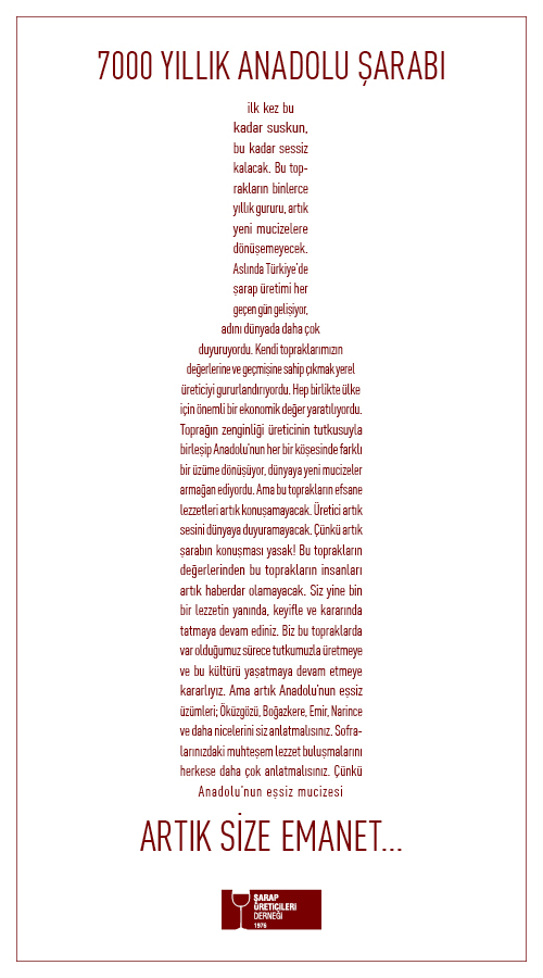 Anadolu Sarabi Artik Size Emanet