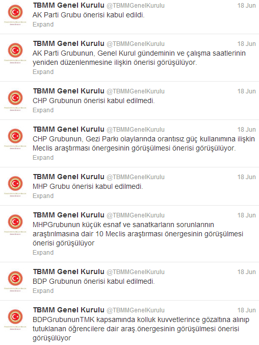 Tbmm De Gezi Parki Direnisi Suresince Reddedilen 22 Onerge Listelist Com