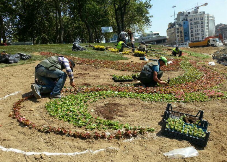 Gezi İnşaatı Son Durum 129 Ağaç, 50 Bank, 1 Yunuslu Fosforlu Havuz