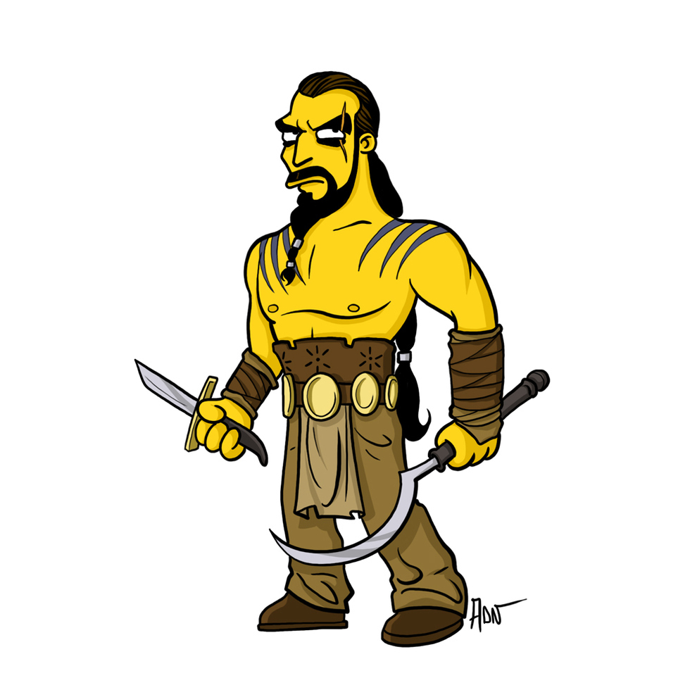 game-of-thrones-cizim-karikatur-simpsons-khal-drogo