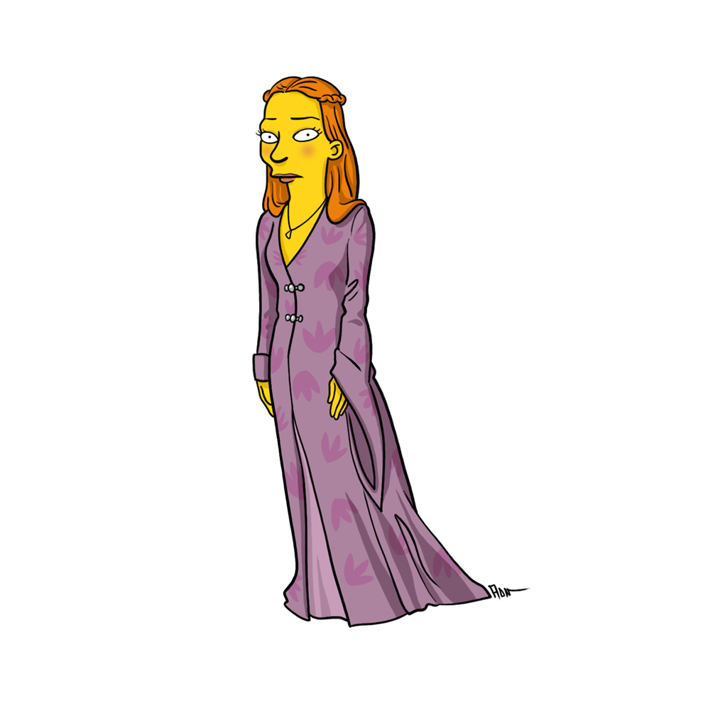 game-of-thrones-cizim-karikatur-simpsons-sansa-stark