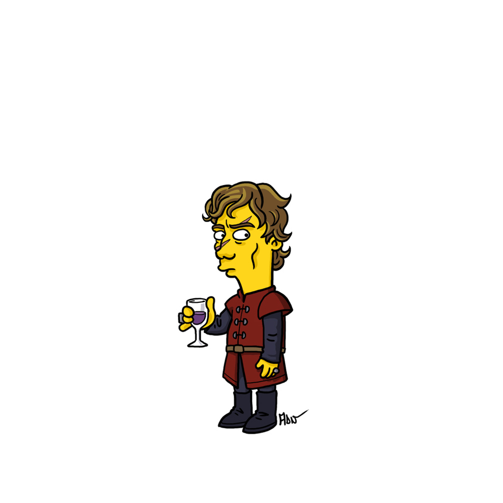 game-of-thrones-cizim-karikatur-simpsons-tyrion-lannister