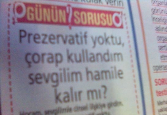 prezervatif-yoktu-corap-kullandim