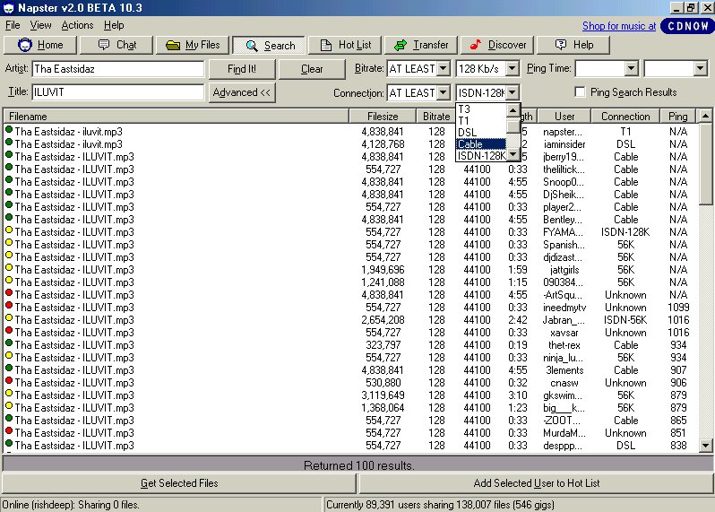 Napster-programi