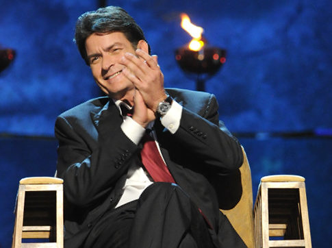 LOS ANGELES, CA - SEPTEMBER 10:  Actor Charlie Sheen onstage at Comedy Central's Roast of Charlie Sheen held at Sony Studios on September 10, 2011 in Los Angeles, California.  (Photo by Jeff Kravitz/FilmMagic)   Original Filename: 124579266.jpg