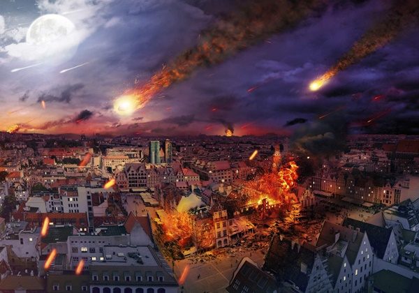 Apocalypse caused by a giant meteorite