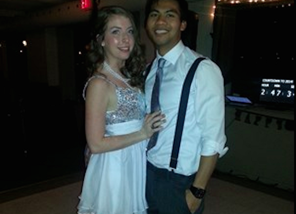 young couple happy