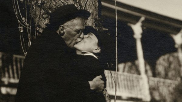 Alfred Stieglitz attached this photograph to a letter for Georgia O'Keeffe, dated July 10, 1929. Below the photograph he wrote, "I have destroyed 300 prints to-day. And much more literature. I haven't the heart to destroy this..."