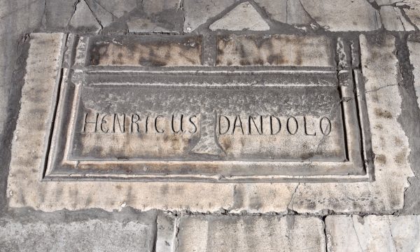 Grave marker of Enrico Dandolo in Hagia Sophia (Istanbul, Turkey)