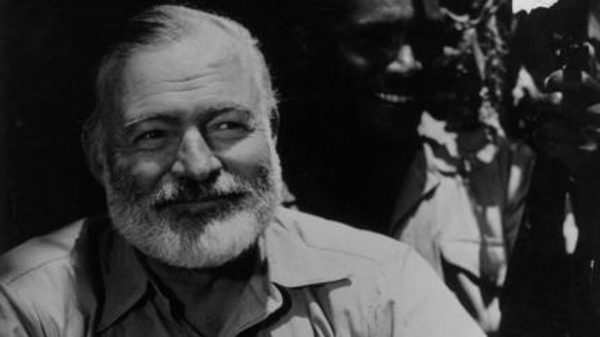 1954:  American novelist Ernest Hemingway (1899 - 1961) on safari in Africa.  (Photo by Picture Post/Hulton Archive/Getty Images)