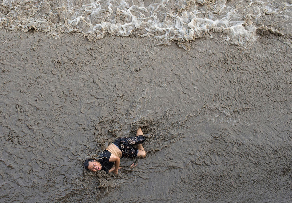 Qiantang River in Hangzhou, Zhejiang province, China, July 25, 2016