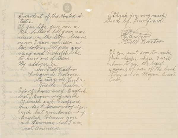 Letter from Fidel Castro to FDR, 1940, pgs 2&3 00968_2003_002