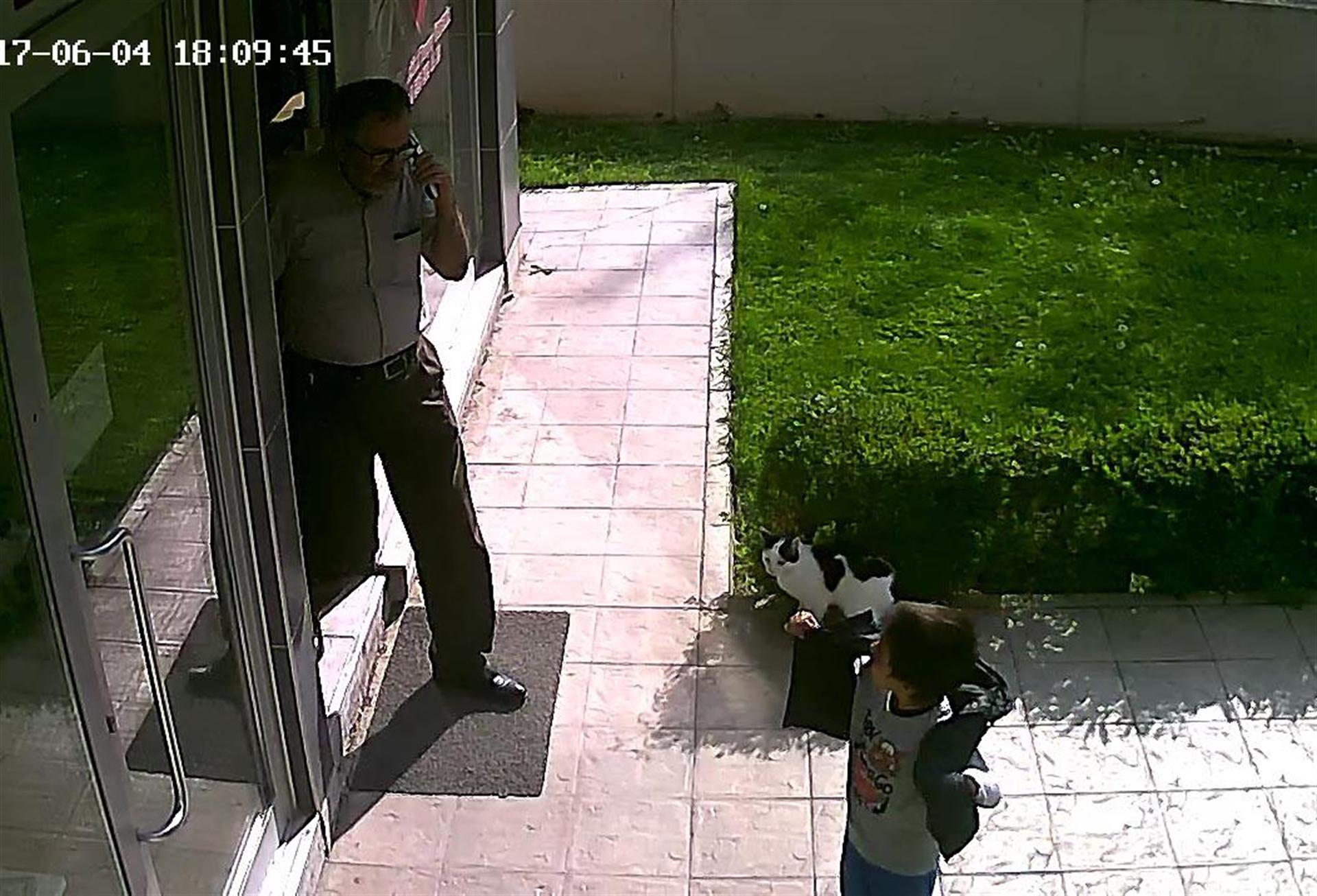 Eskişehir�de Kediye Tekme Atan Çocuğu Uyardığı İçin Baba