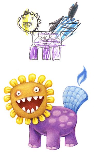 I-spent-the-summer-drawing-150-pieces-of-Monster-Art-based-on-designs-submitted-by-kids-59d1fa154bfaf__880