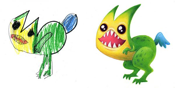 I-spent-the-summer-drawing-150-pieces-of-Monster-Art-based-on-designs-submitted-by-kids-59d1fa1f158e7__880