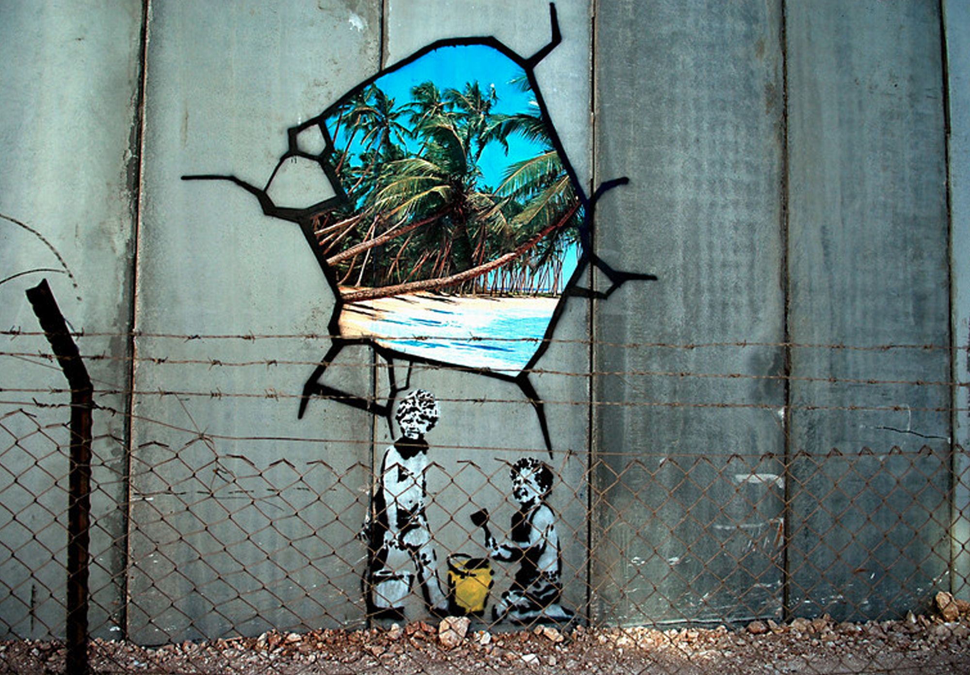 Бэнкси Палестина граффити
