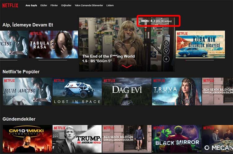 netflix chrome eklentileri imdb ratings