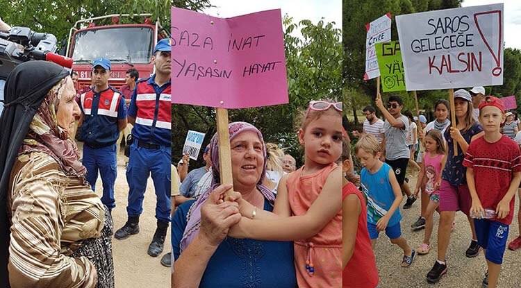 saros körfezi doğal gaz limanı protesto