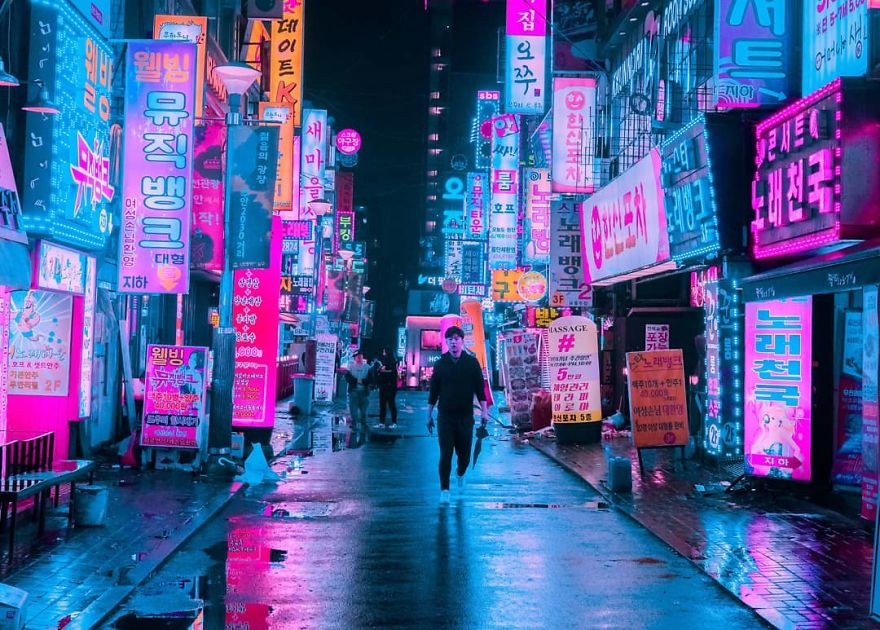 Asya'yı Neon Işıklarıyla Cyberpunk Şehirlerine Dönüştüren Sanatçıdan 27