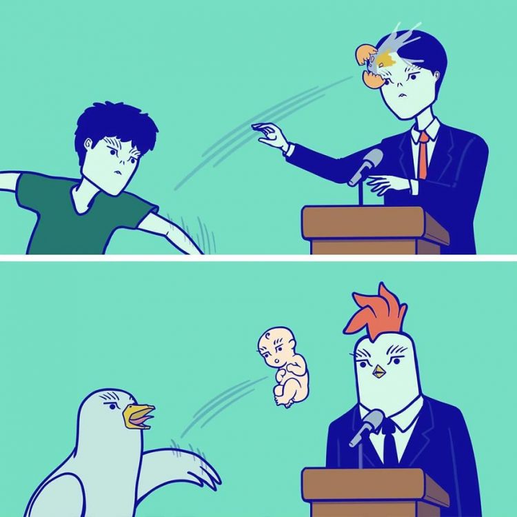 kürsü_yumurta_fırlatma_karikatür