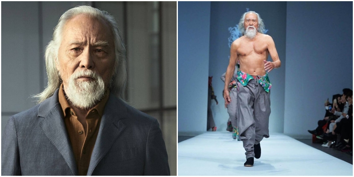 Deshun Wang Çekici Görüntüsü Ahlak Dışı Bulunan Dünyanın En Yaşlı Modeli