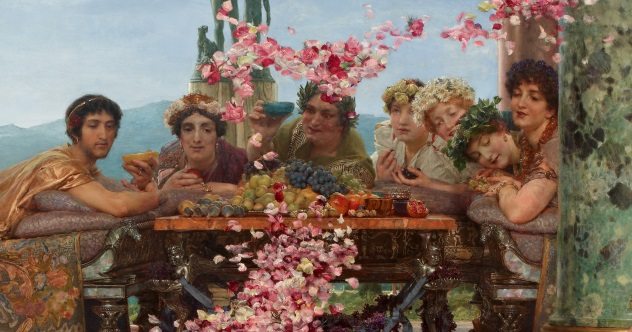 tarihin en zarif idamı Elagabalusun Gülleri Lawrence Alma Tadema Elagabalus roma imparatoru listelist