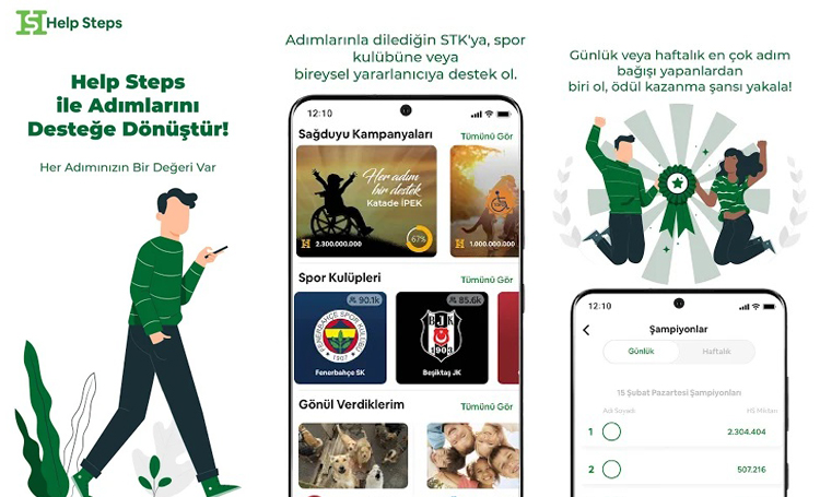 Help Steps telefon sağlık uygulamaları listelist
