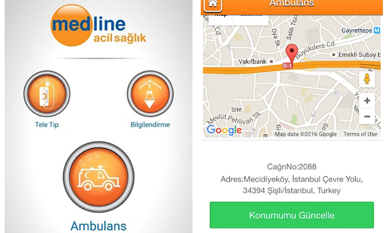 Medline Acil telefon