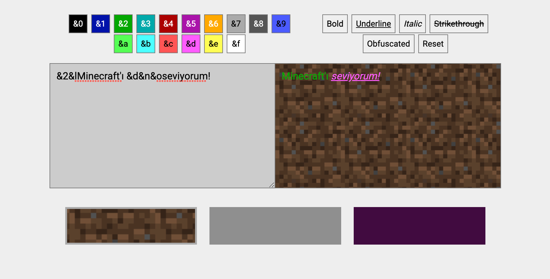 minecraft renk